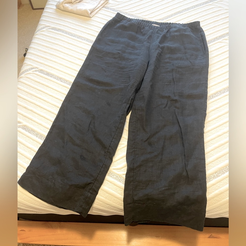 J Jill 100% Linen pull on pants